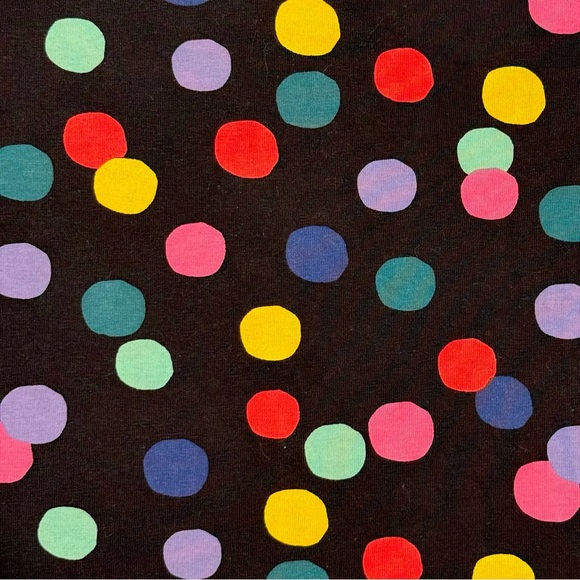 Hanna Andersson Long Sleeve T-Shirt Dress Girls 8 130cm Black Confetti Polka Dot - Picture 2 of 5